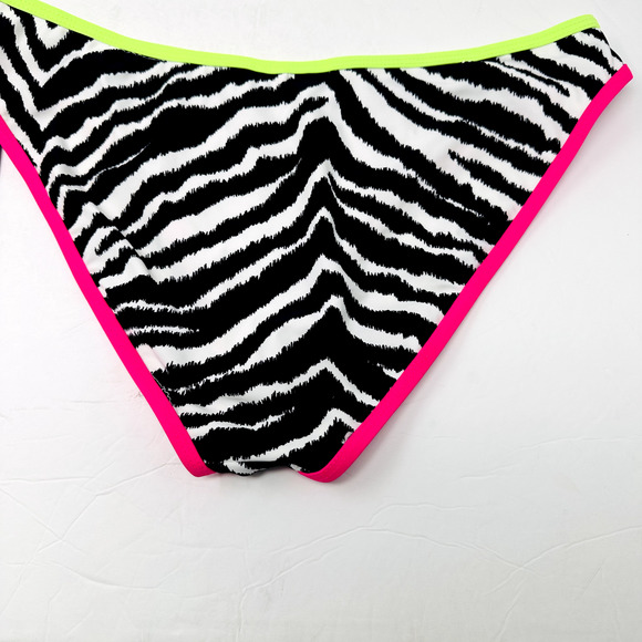 California Waves Womans Large Animal Hipster Bikini Swim Bottom Pink Green NWT - Picture 9 of 9